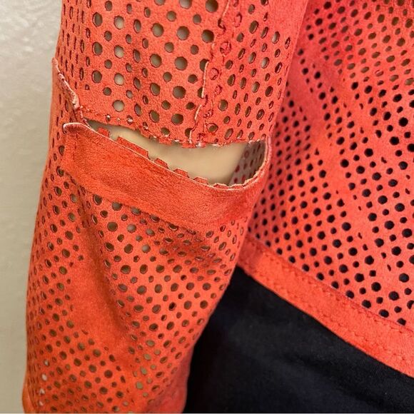 Urbancode Zipper Jacket With Bird Design on Back Orange US Size 4 UK Size 8 - Picture 8 of 16